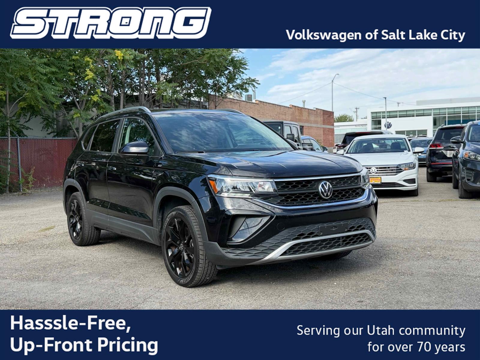 Deep Black Pearl 2022 Volkswagen Taos SUV / Crossover Front-Wheel Drive Automatic