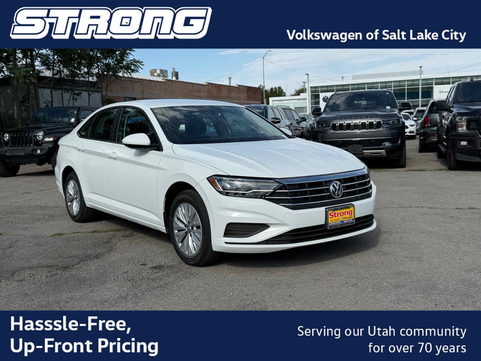 Pure White 2019 Volkswagen Jetta Sedan Front-Wheel Drive Automatic