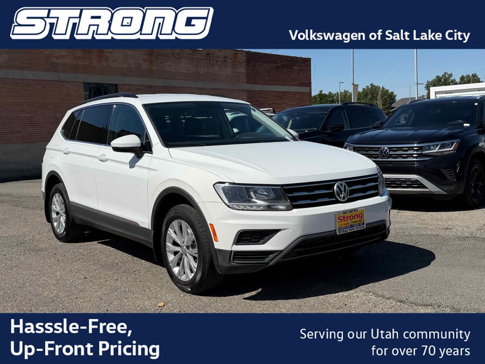 Pure White 2018 Volkswagen Tiguan SUV / Crossover All-Wheel Drive