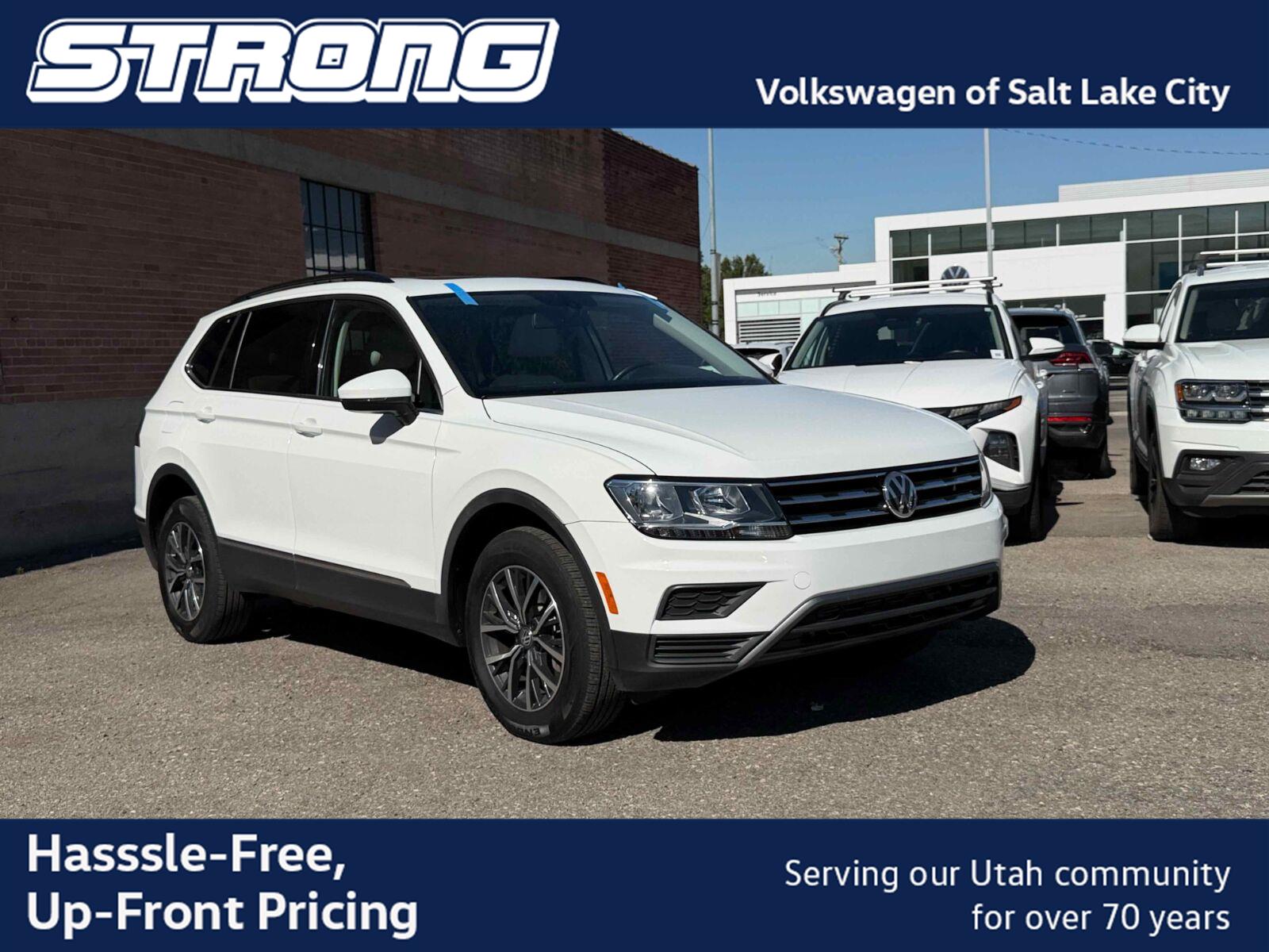 Pure White 2020 Volkswagen Tiguan SUV / Crossover All-Wheel Drive Automatic