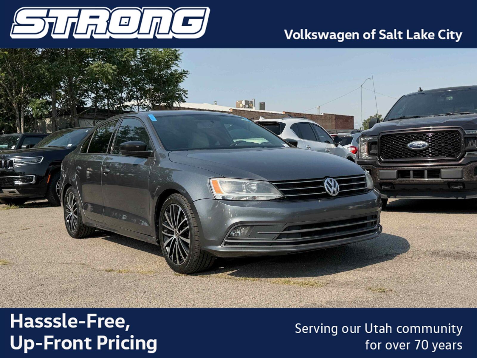 Platinum Gray Metallic 2015 Volkswagen Jetta Sedan Front-Wheel Drive Automatic