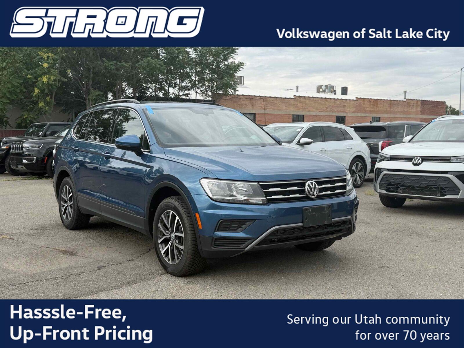 Silk Blue Metallic 2019 Volkswagen Tiguan SUV / Crossover All-Wheel Drive Automatic