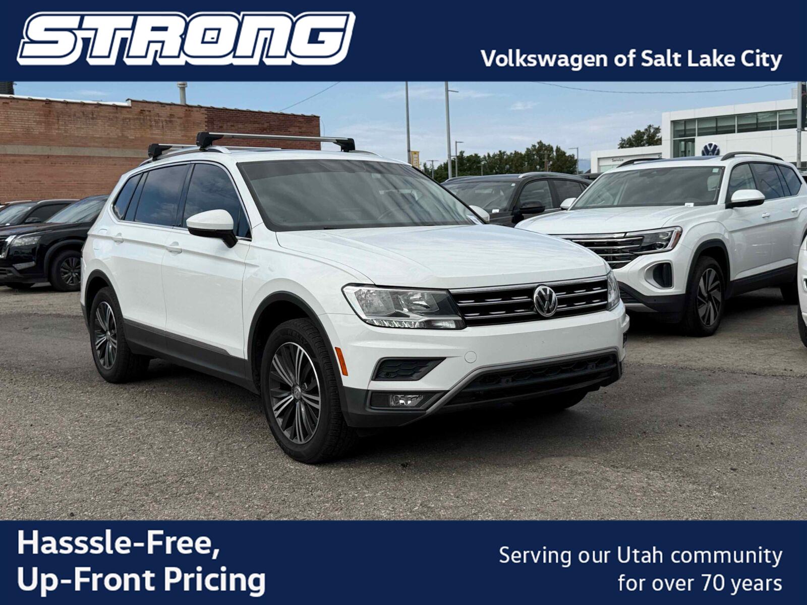 Pure White 2019 Volkswagen Tiguan SUV / Crossover All-Wheel Drive Automatic