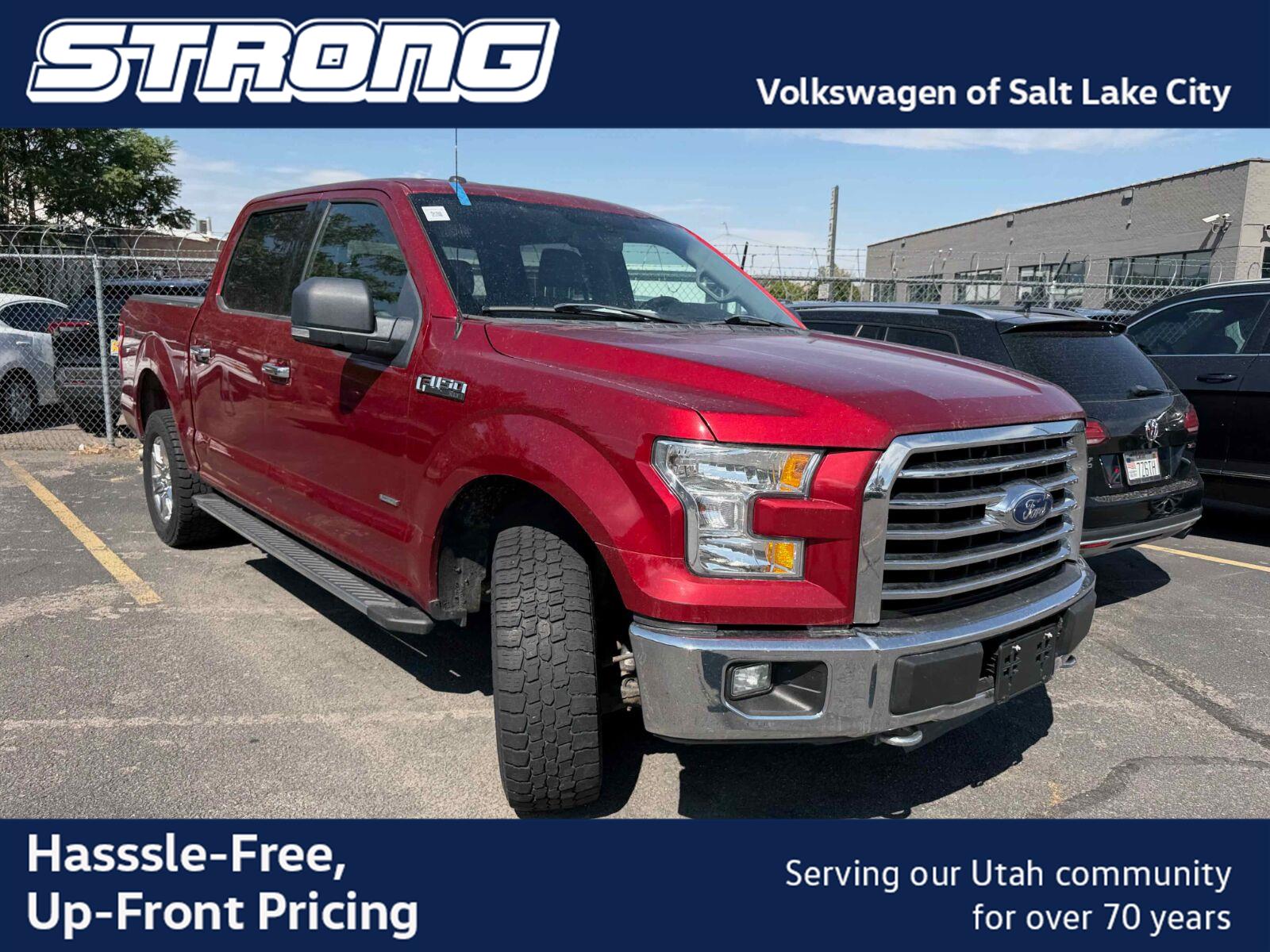 Ruby Red Metallic Tinted Clearcoat 2015 Ford F-150 Pickup Truck Four-Wheel Drive 6-Speed Automatic