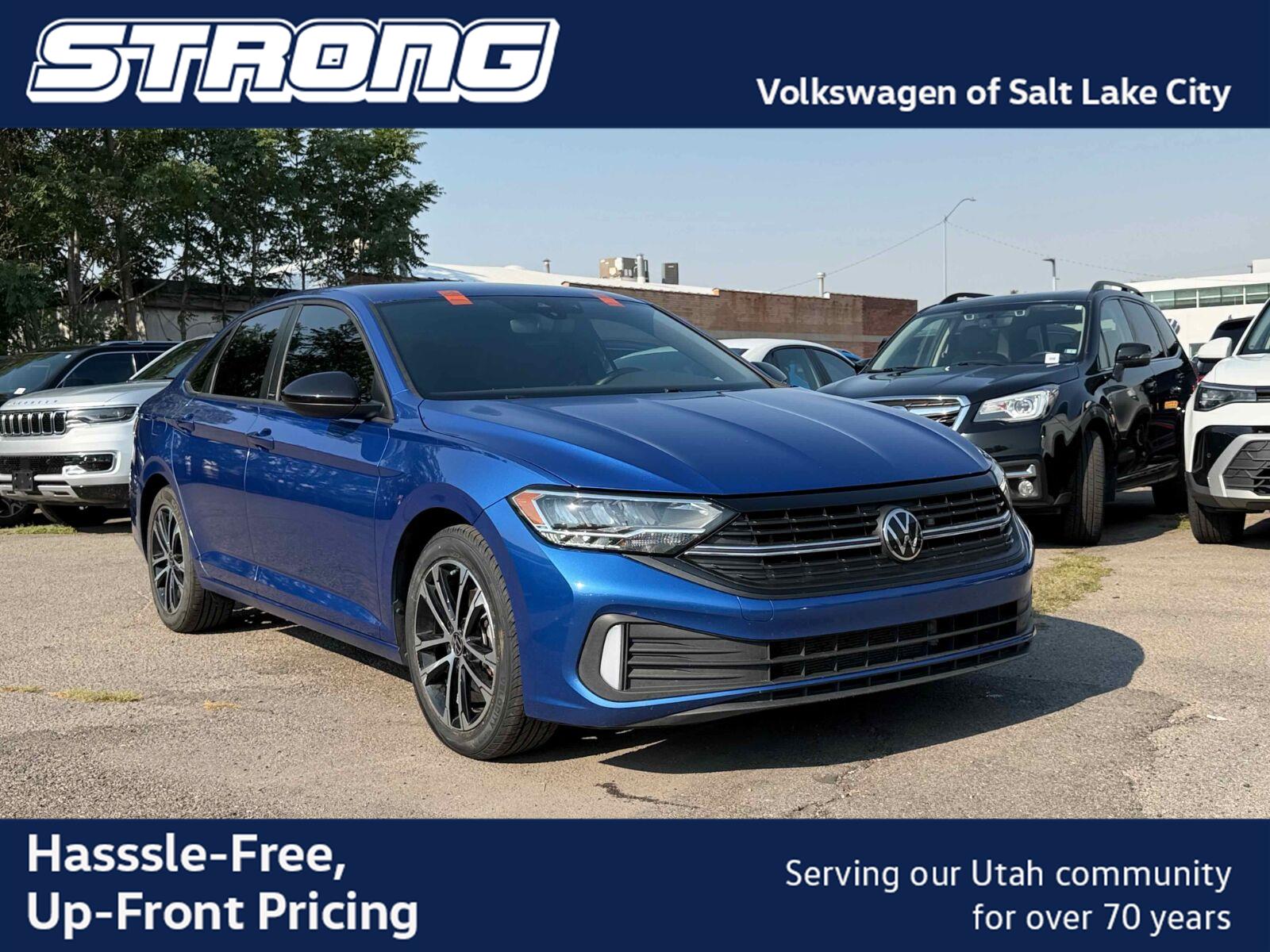 Rising Blue Metallic 2024 Volkswagen Jetta Sedan Front-Wheel Drive Manual