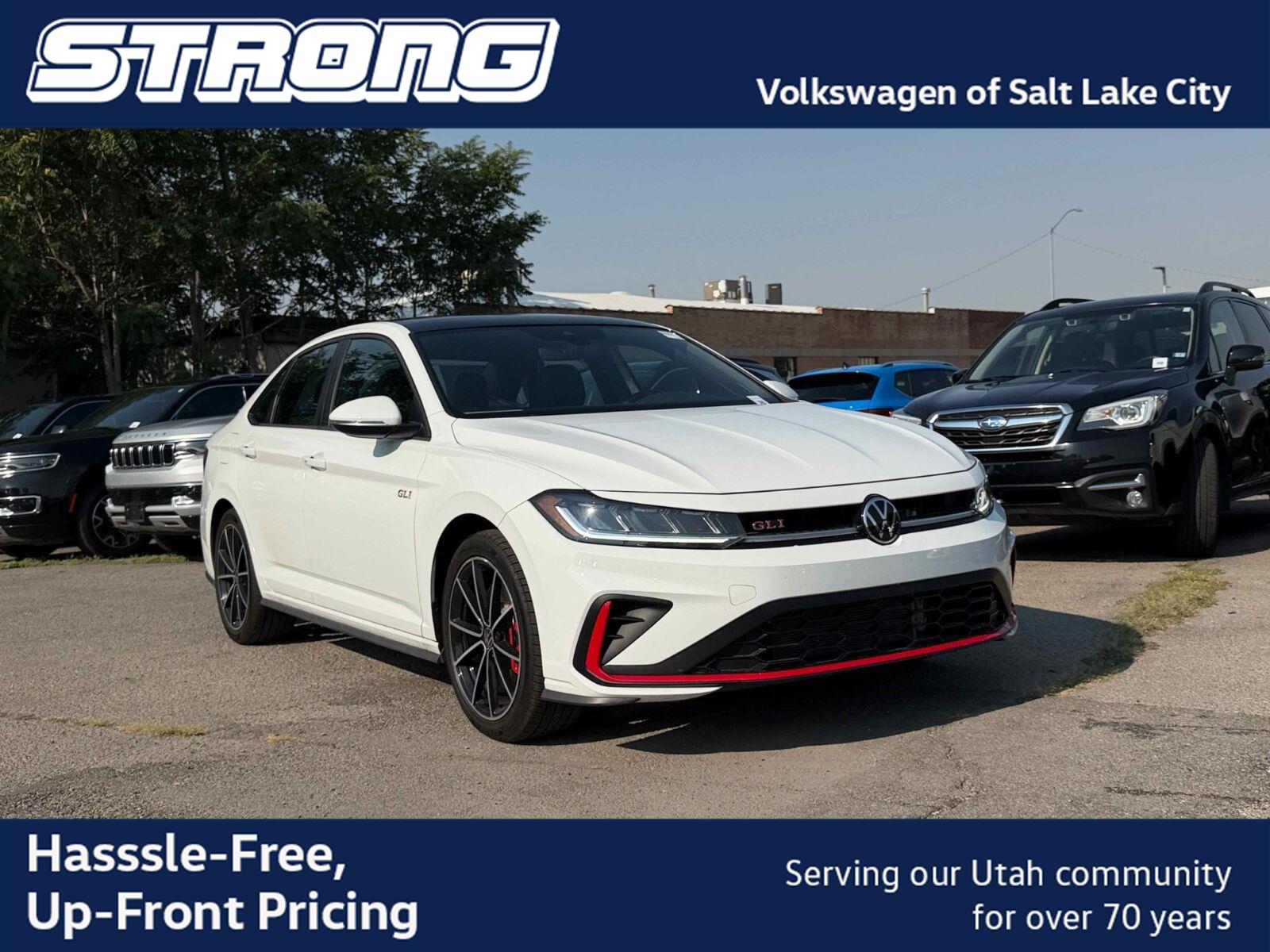Pure White 2025 Volkswagen Jetta GLI Sedan Front-Wheel Drive Manual