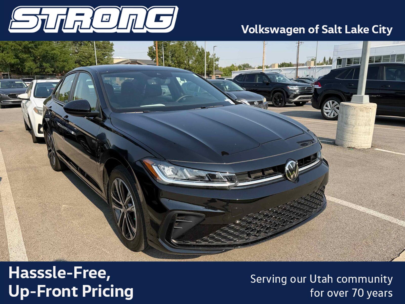 Deep Black Pearl 2025 Volkswagen Jetta Sedan Front-Wheel Drive Automatic