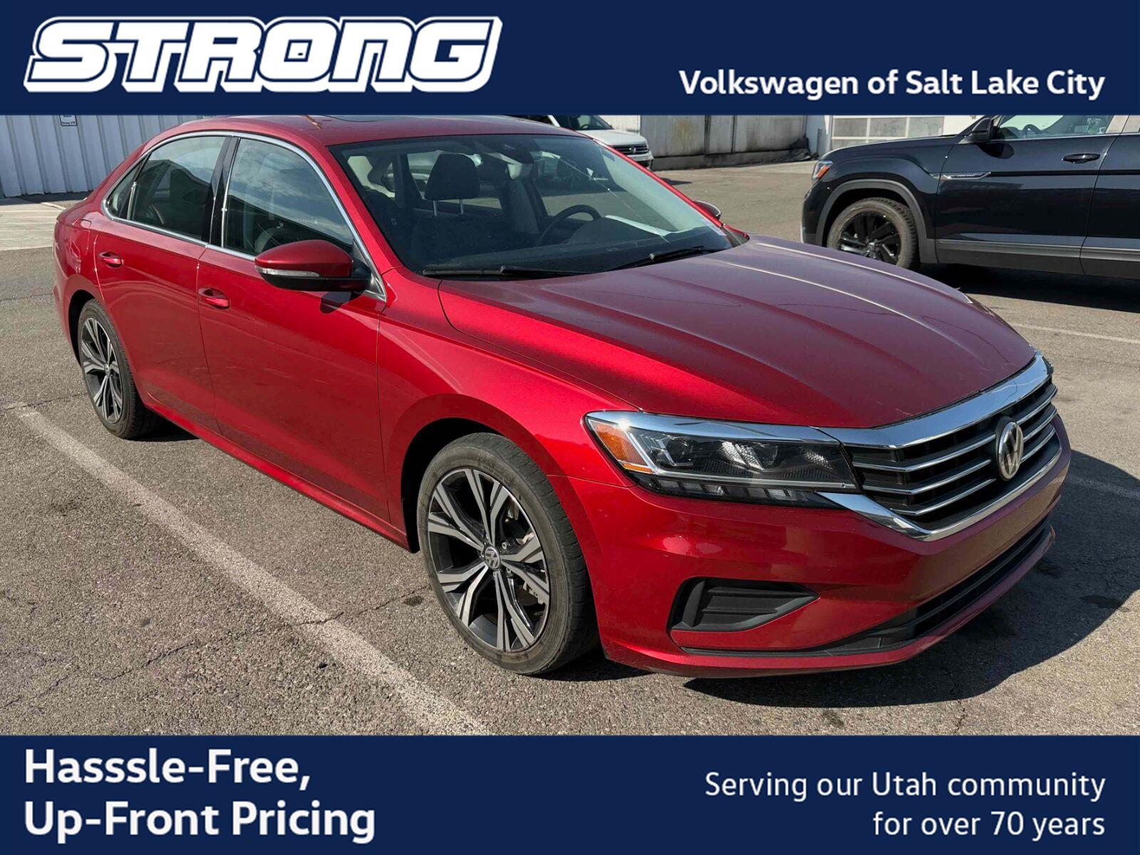 Aurora Red Metallic 2021 Volkswagen Passat Sedan Front-Wheel Drive Automatic