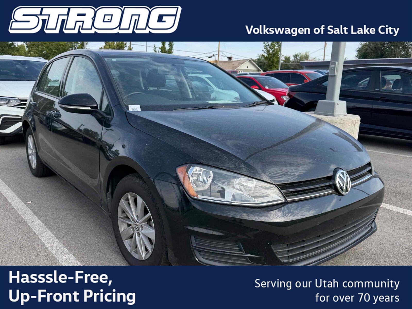 Black 2016 Volkswagen Golf Hatchback Front-Wheel Drive Automatic