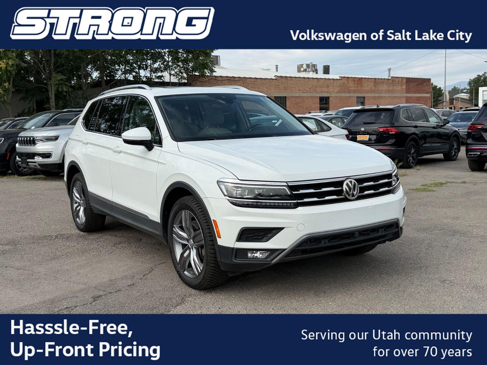 Pure White 2018 Volkswagen Tiguan SUV / Crossover All-Wheel Drive Automatic