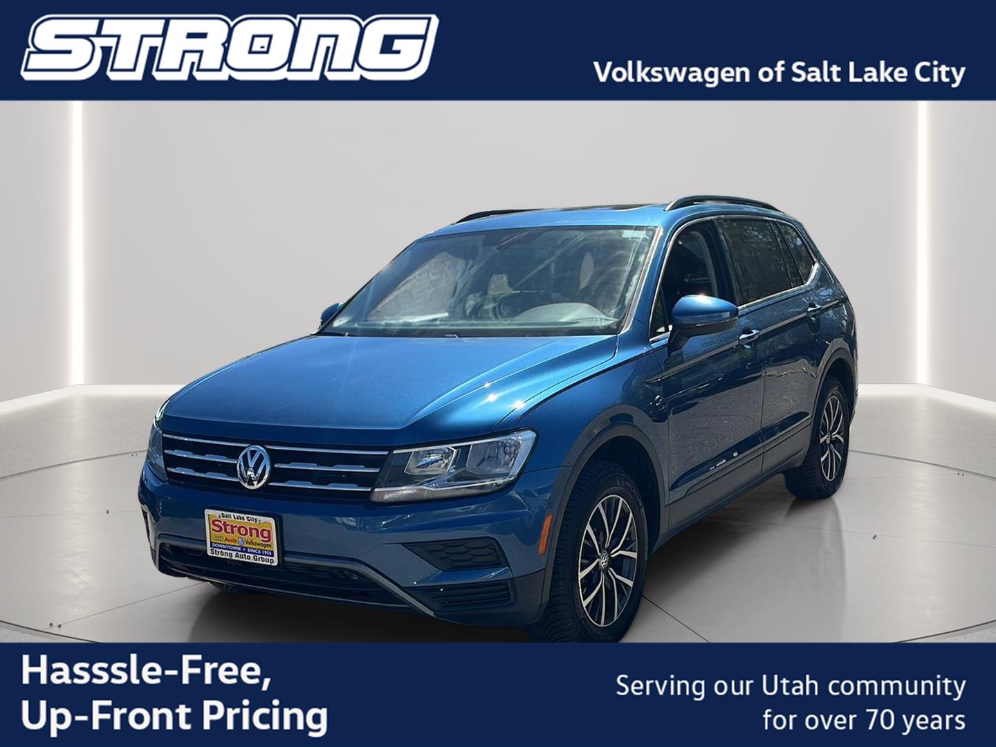 Silk Blue Metallic 2019 Volkswagen Tiguan SUV / Crossover All-Wheel Drive Automatic