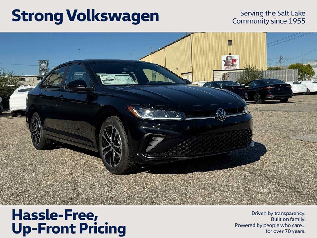 Deep Black Pearl 2026 Volkswagen Jetta Sport FWD Sedan Front-Wheel Drive Automatic