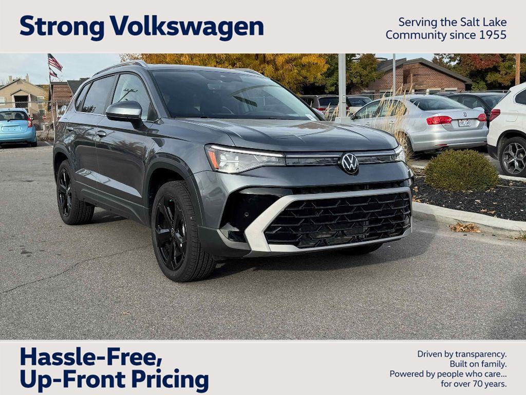 Platinum Gray Metallic 2025 Volkswagen Taos SEL 4Motion SUV / Crossover All-Wheel Drive Automatic