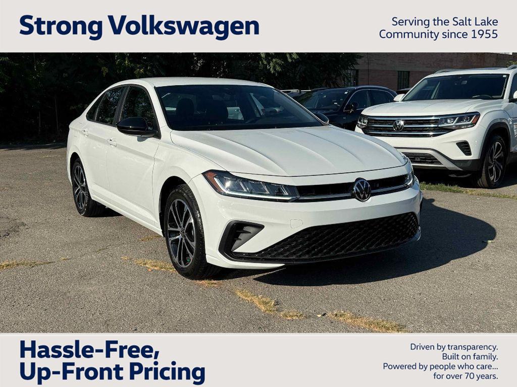 Pure White 2025 Volkswagen Jetta Sport FWD Sedan Front-Wheel Drive Automatic