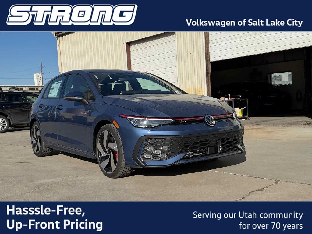 slate blue metallic 2026 Volkswagen Golf GTI Hatchback Front-Wheel Drive Automatic