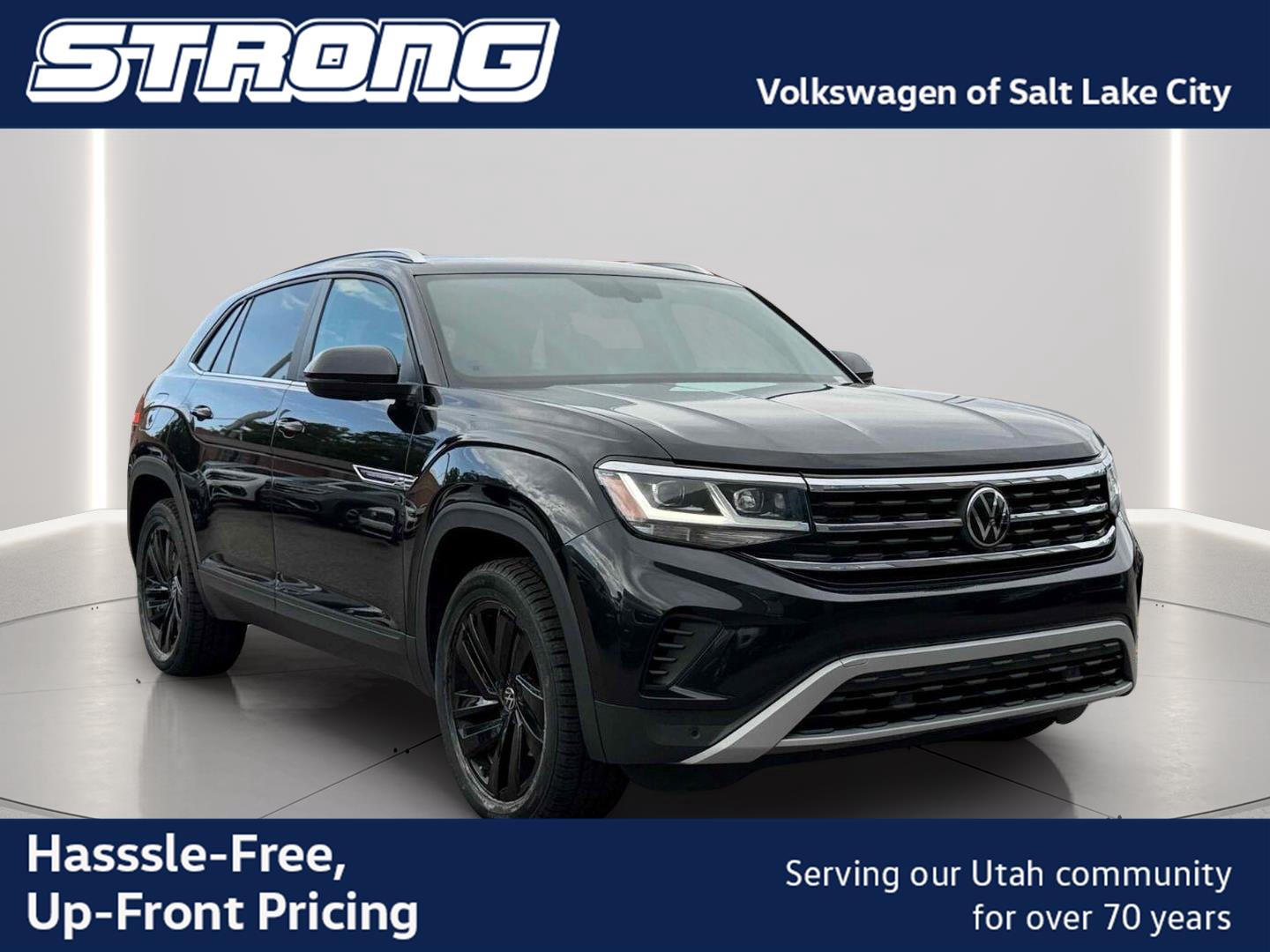 Deep Black Pearl 2023 Volkswagen Atlas Cross Sport SUV / Crossover All-Wheel Drive Automatic