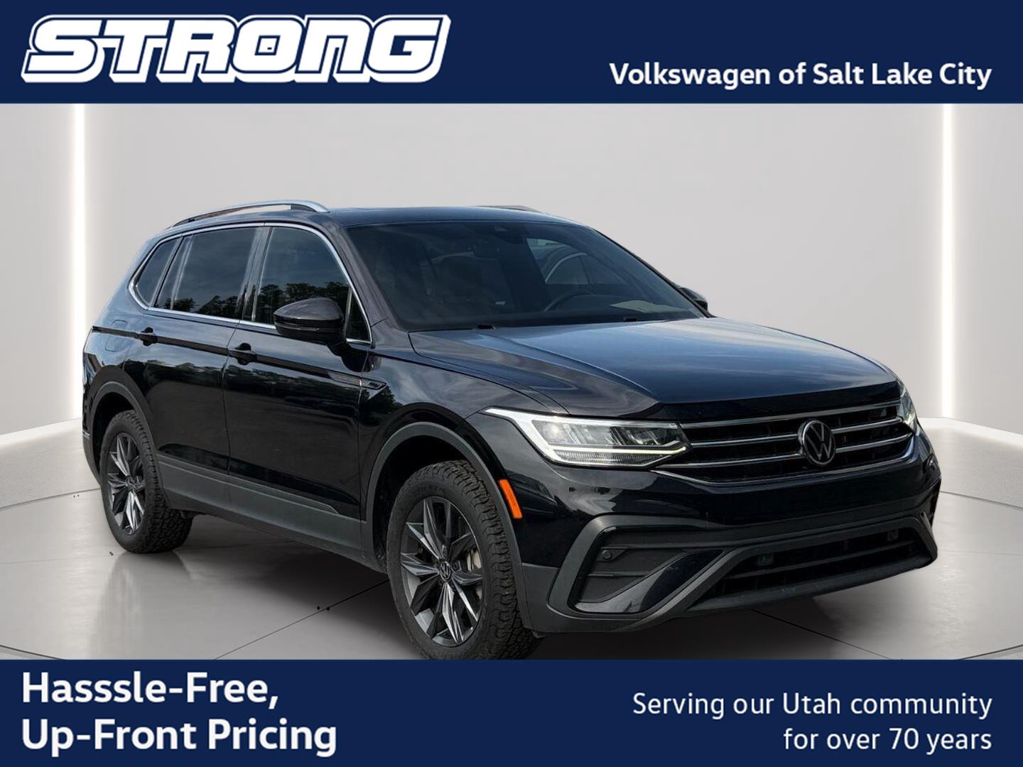Deep Black Pearl 2023 Volkswagen Tiguan SUV / Crossover All-Wheel Drive Automatic