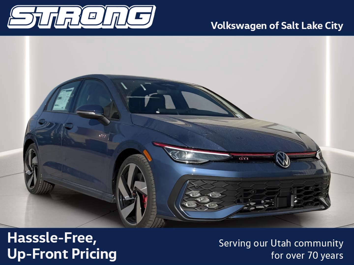 slate blue metallic 2026 Volkswagen Golf GTI Hatchback Front-Wheel Drive Automatic