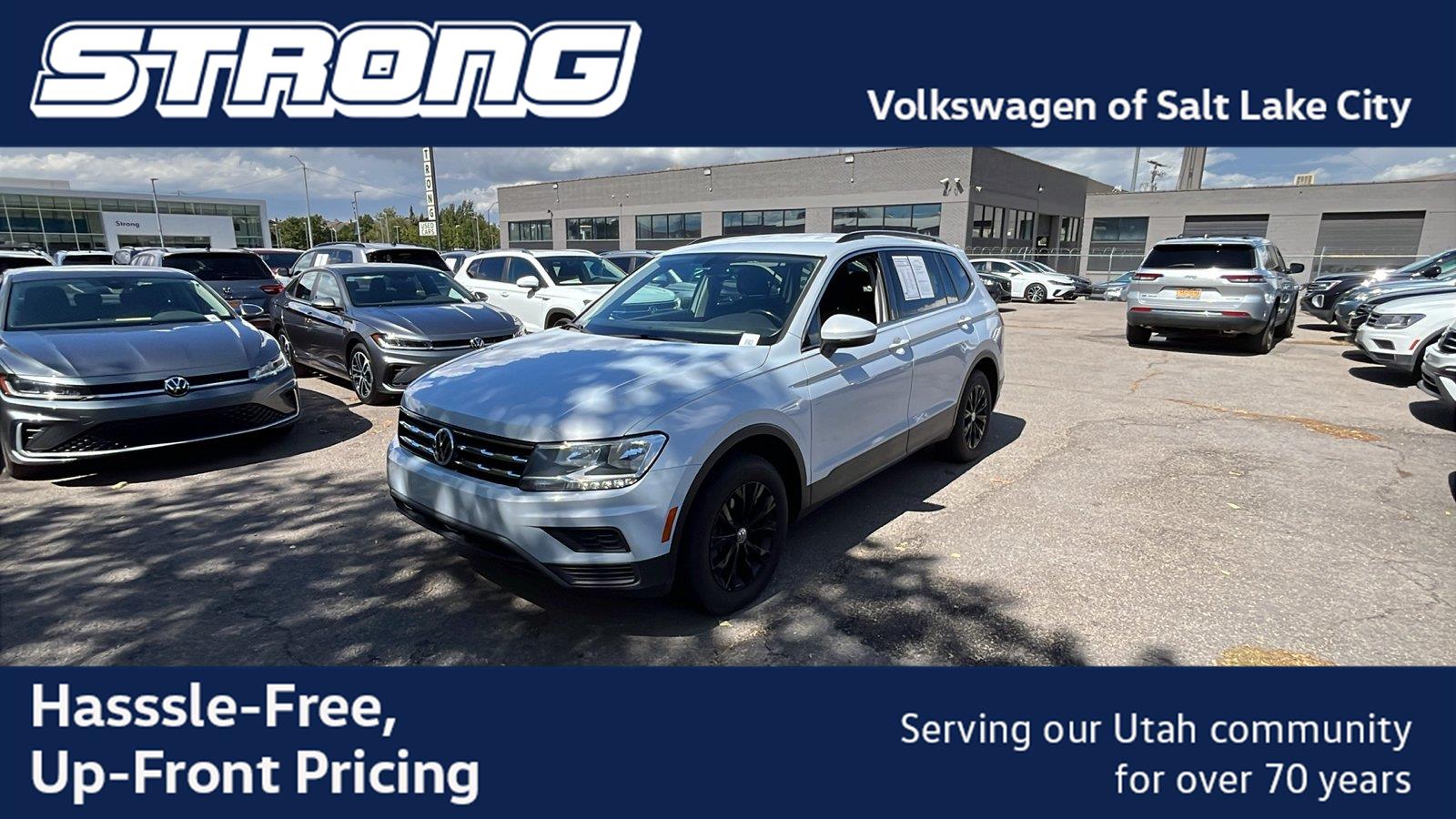 White Silver Metallic 2019 Volkswagen Tiguan SUV / Crossover All-Wheel Drive Automatic