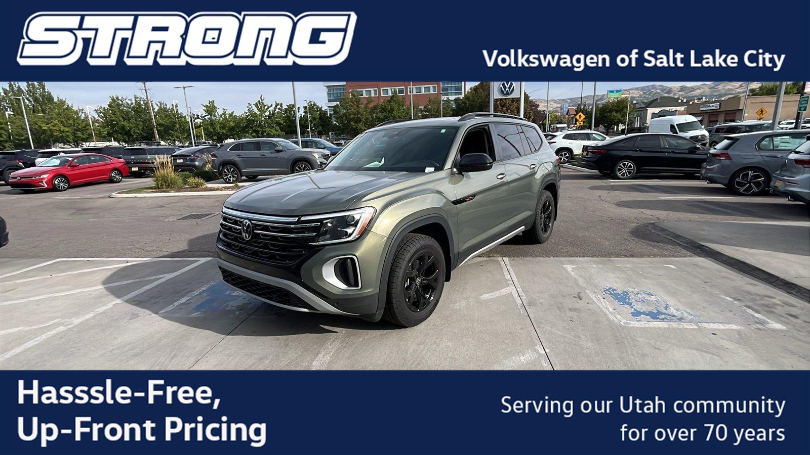 Avocado Green Pearl 2025 Volkswagen Atlas SUV / Crossover All-Wheel Drive Automatic