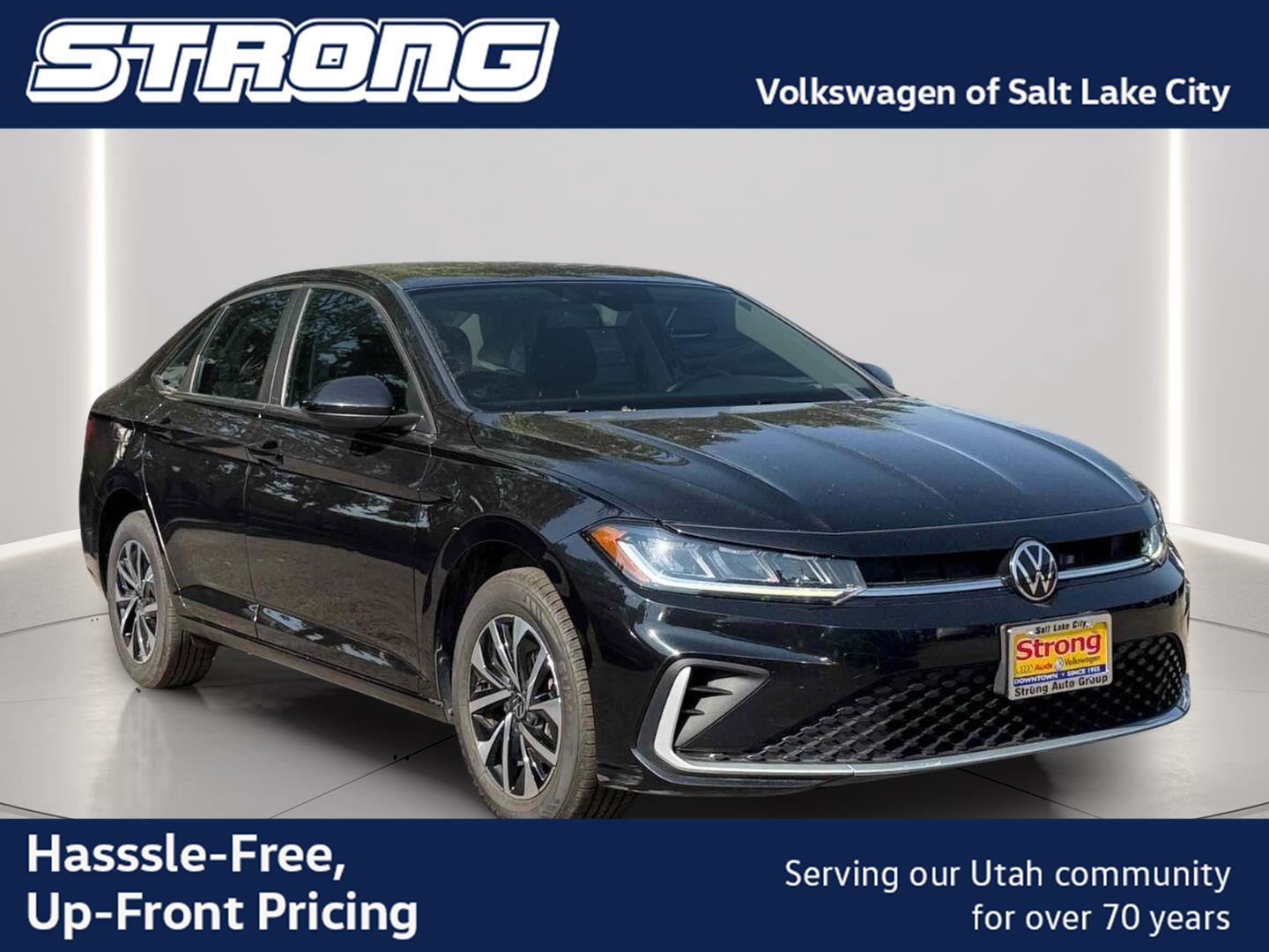 Deep Black Pearl 2025 Volkswagen Jetta Sedan Front-Wheel Drive Automatic