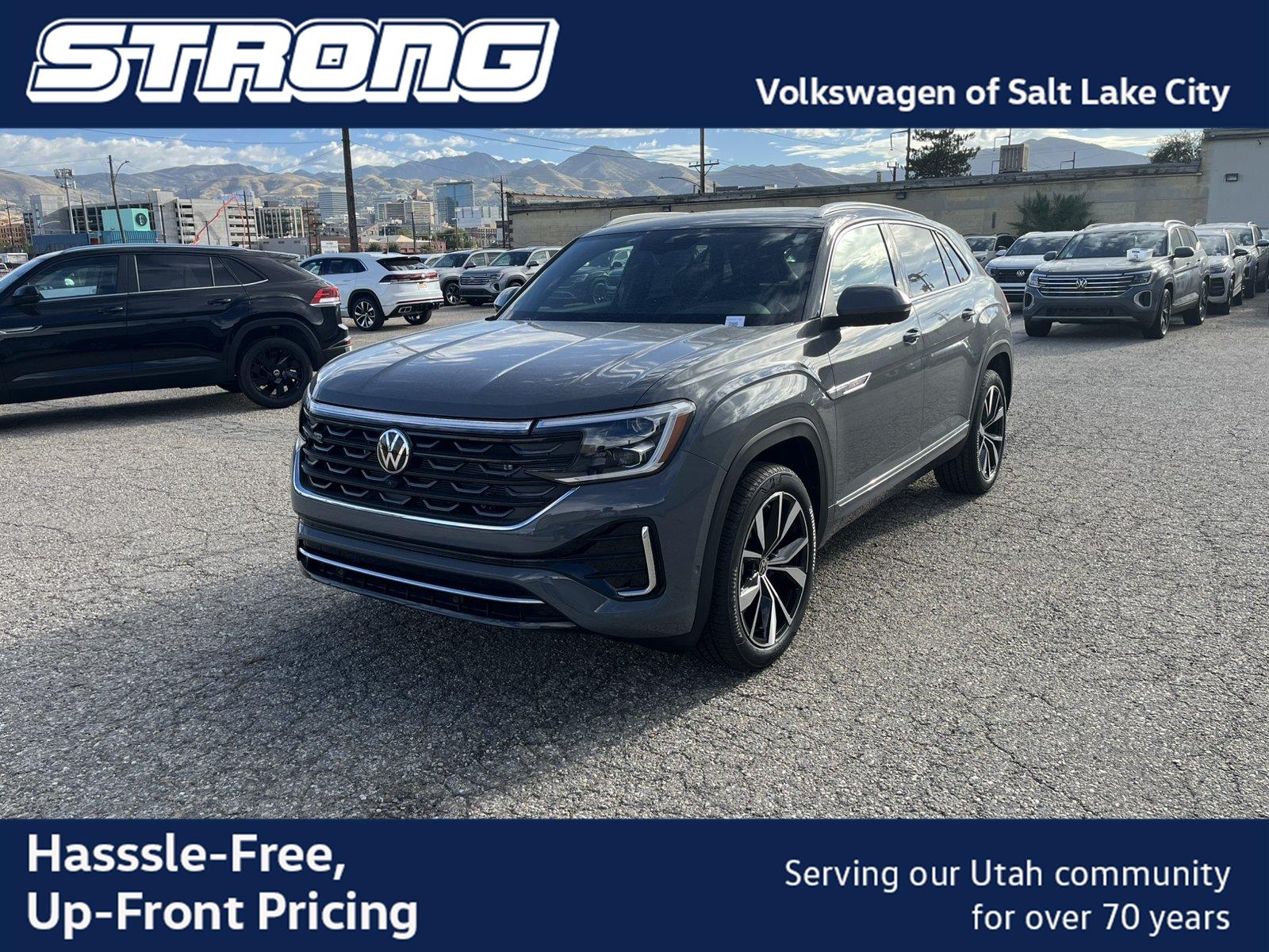 Pure Gray 2026 Volkswagen Atlas Cross Sport SUV / Crossover All-Wheel Drive Automatic