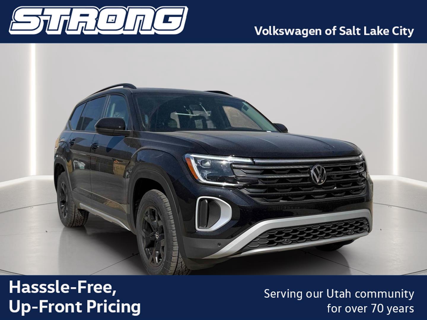 deep black pearl 2026 Volkswagen Atlas SUV / Crossover All-Wheel Drive Automatic