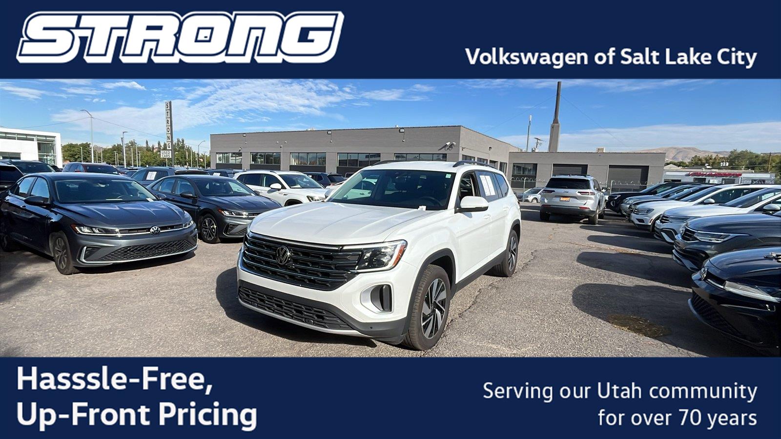 Opal White Pearl 2026 Volkswagen Atlas SUV / Crossover All-Wheel Drive Automatic