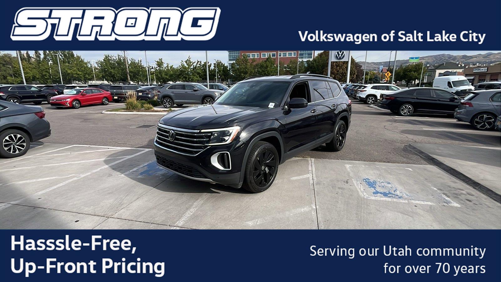 Deep Black Pearl 2024 Volkswagen Atlas SUV / Crossover All-Wheel Drive Automatic