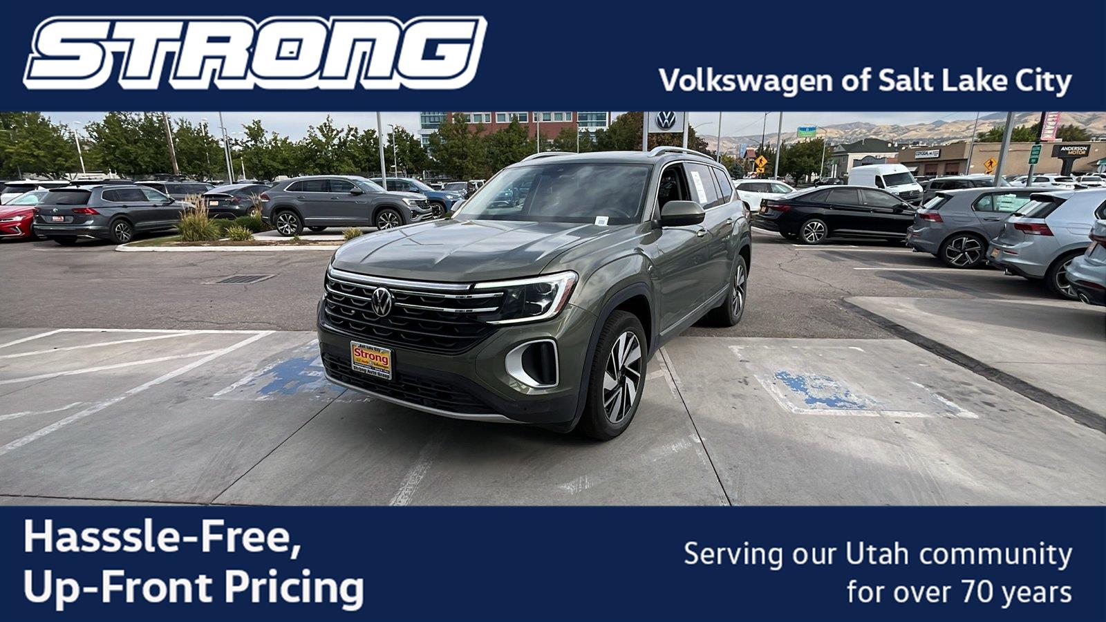 Avocado Green Pearl 2025 Volkswagen Atlas SUV / Crossover All-Wheel Drive Automatic
