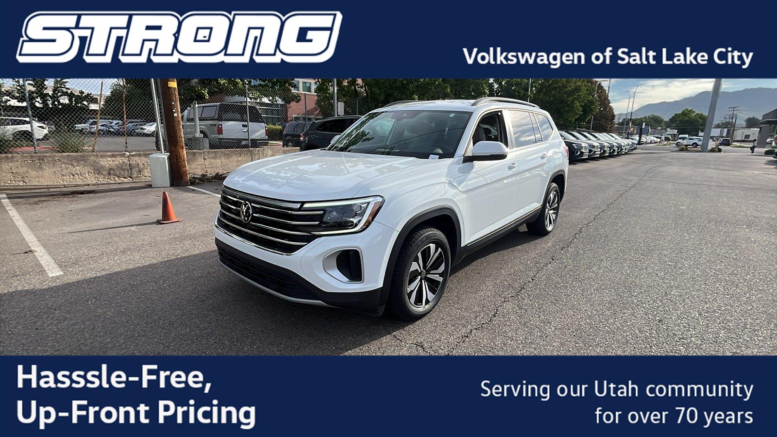 Pure White 2024 Volkswagen Atlas SUV / Crossover All-Wheel Drive Automatic