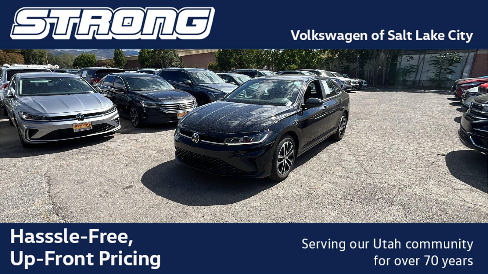 Deep Black Pearl 2025 Volkswagen Jetta Sedan Front-Wheel Drive Automatic