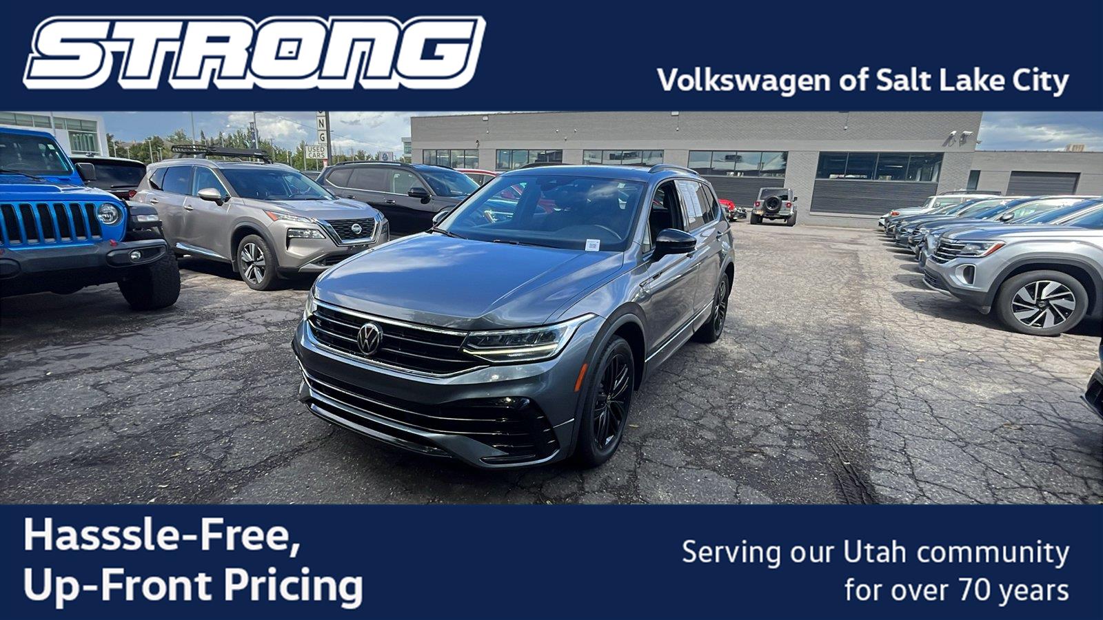 Platinum Gray Metallic 2022 Volkswagen Tiguan SUV / Crossover All-Wheel Drive Automatic