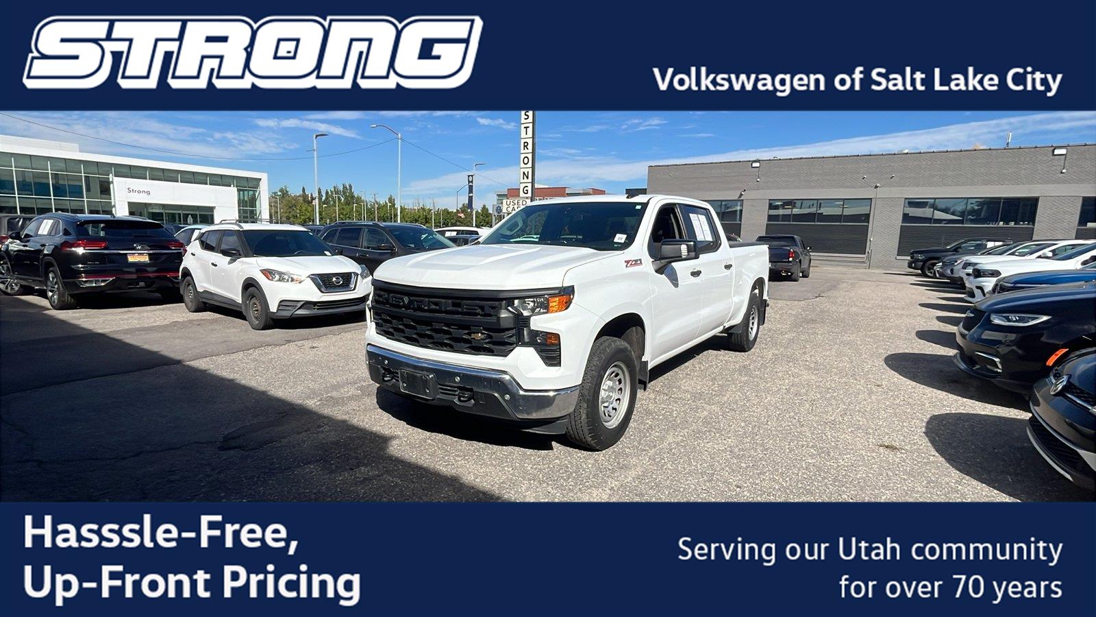 Summit White 2024 Chevrolet Silverado 1500 Pickup Truck Four-Wheel Drive Automatic