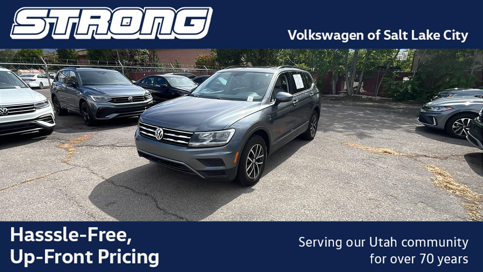 Platinum Gray Metallic 2019 Volkswagen Tiguan SUV / Crossover Front-Wheel Drive Automatic