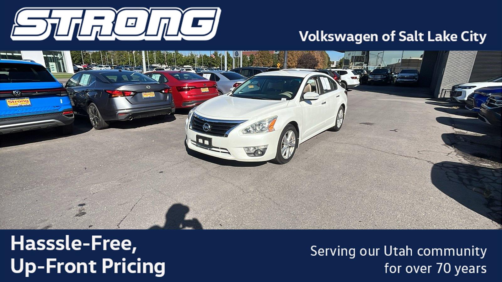 Pearl White 2015 Nissan Altima Sedan Front-Wheel Drive Continuously Variable Transmission