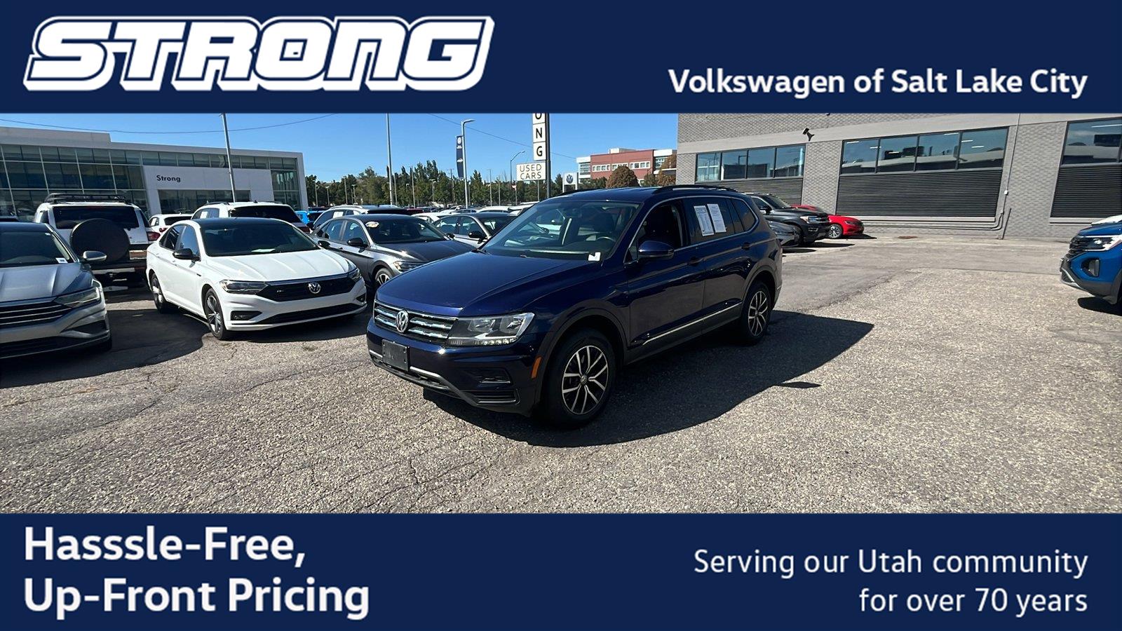 Cardinal Red Metallic 2021 Volkswagen Tiguan SUV / Crossover All-Wheel Drive Automatic