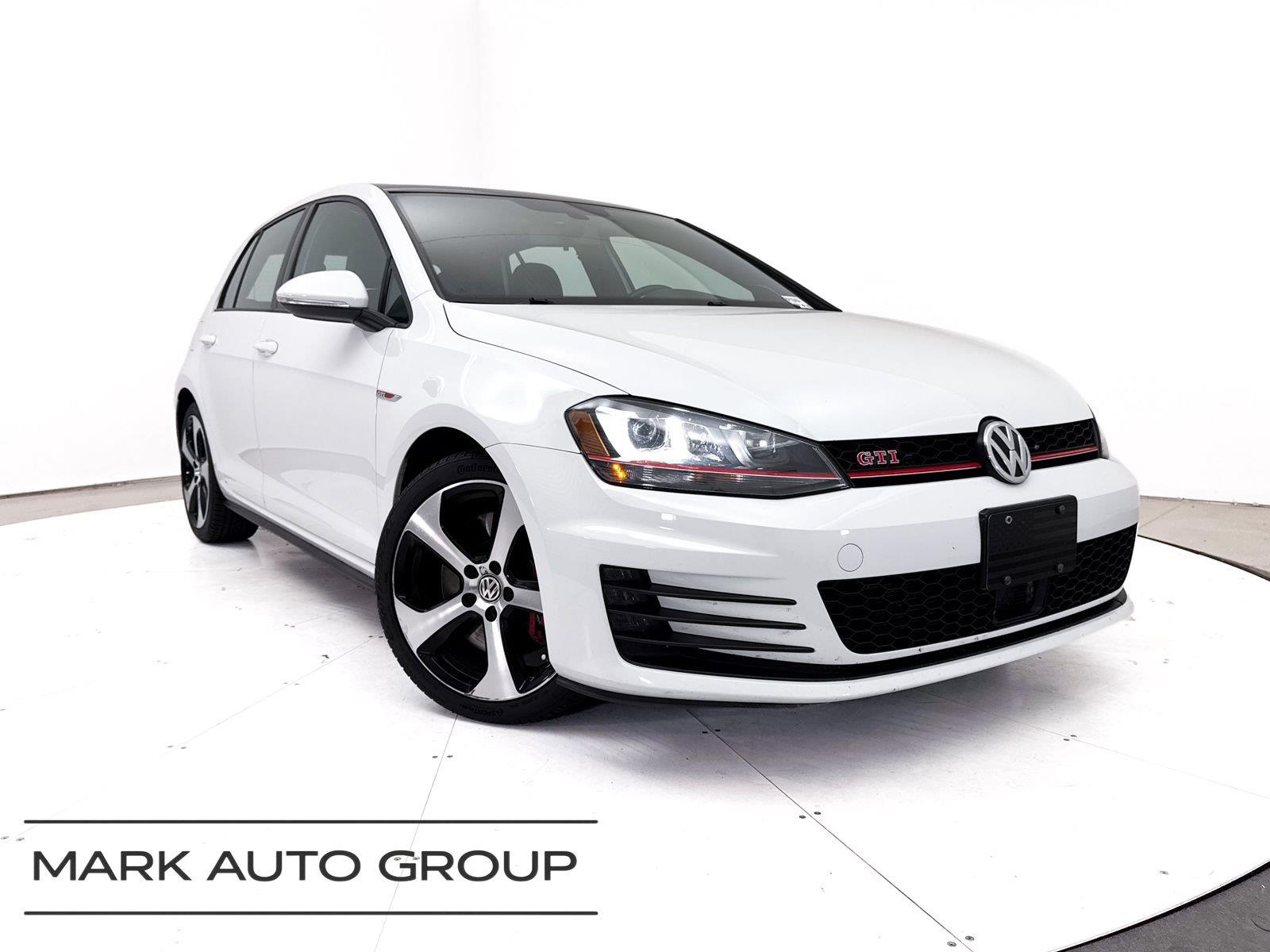 Pure White 2017 Volkswagen Golf GTI Hatchback Front-Wheel Drive Manual