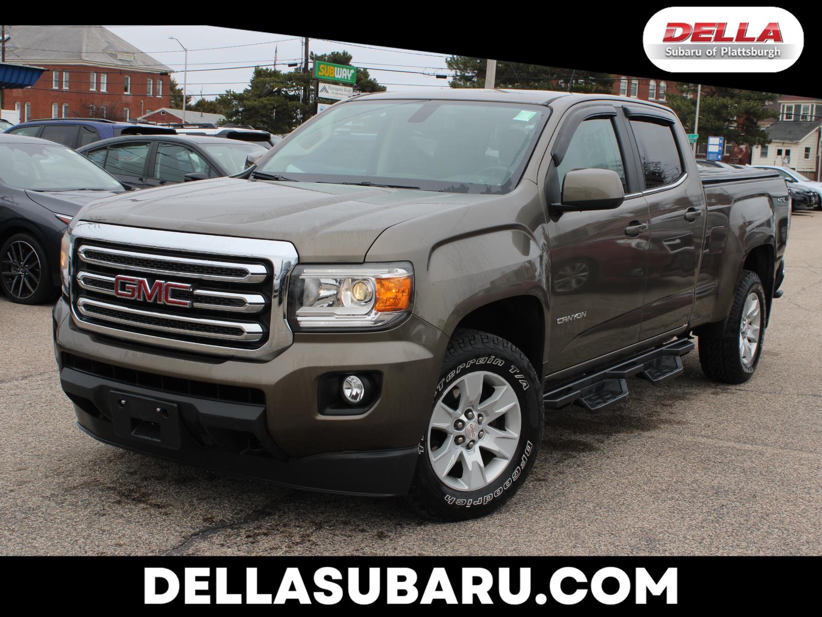 Copper Red Metallic 2016 GMC Canyon SLE Crew Cab 4WD Pickup Truck Four-Wheel Drive 6-Speed Automatic