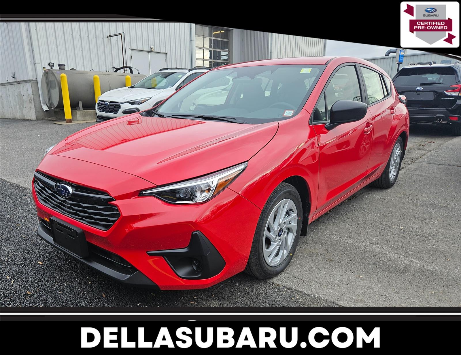 Pure Red 2025 Subaru Impreza Sedan Continuously Variable Transmission