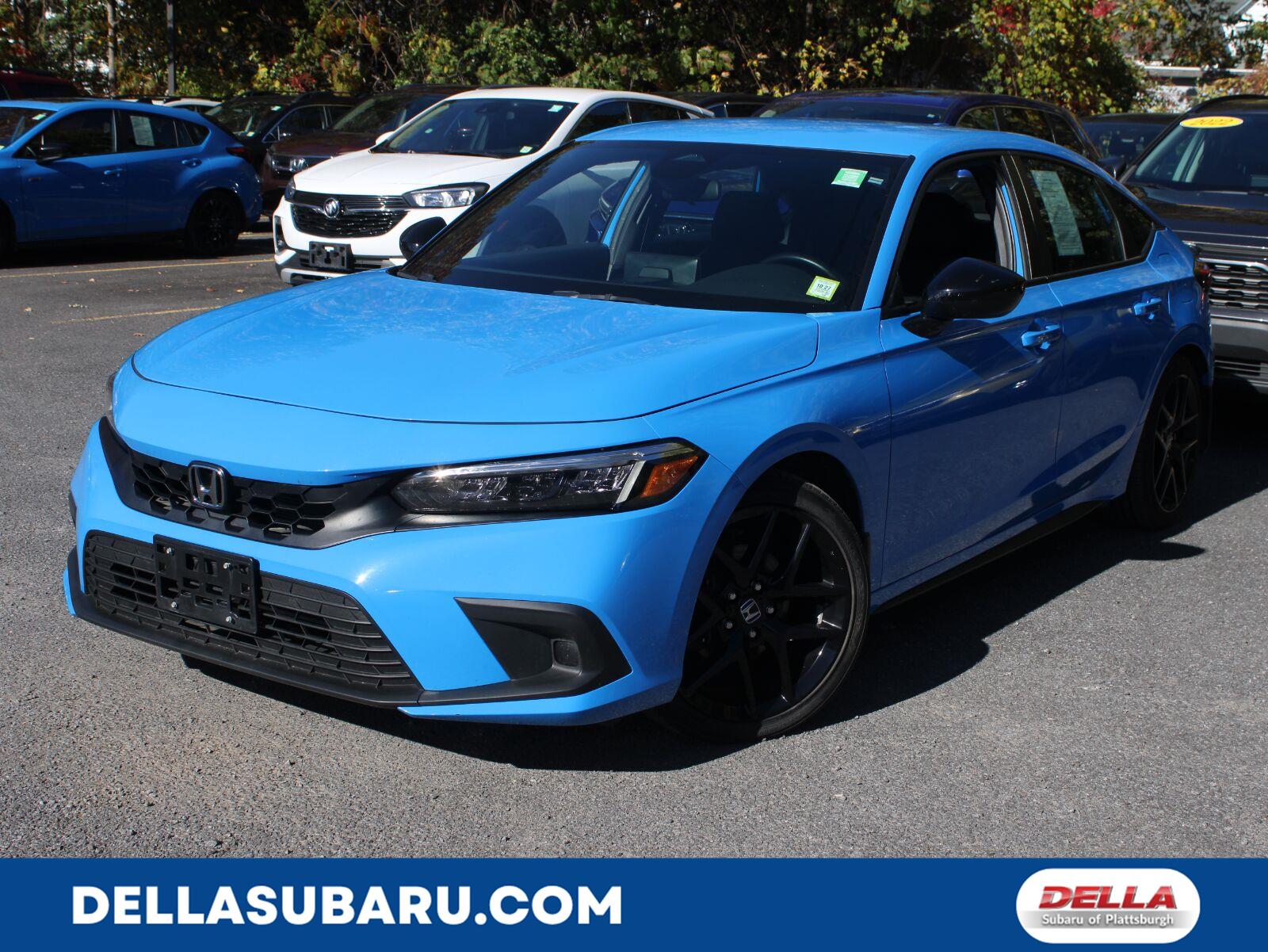 Boost Blue Pearl 2024 Honda Civic Hatchback Hatchback Front-Wheel Drive Continuously Variable Transmission