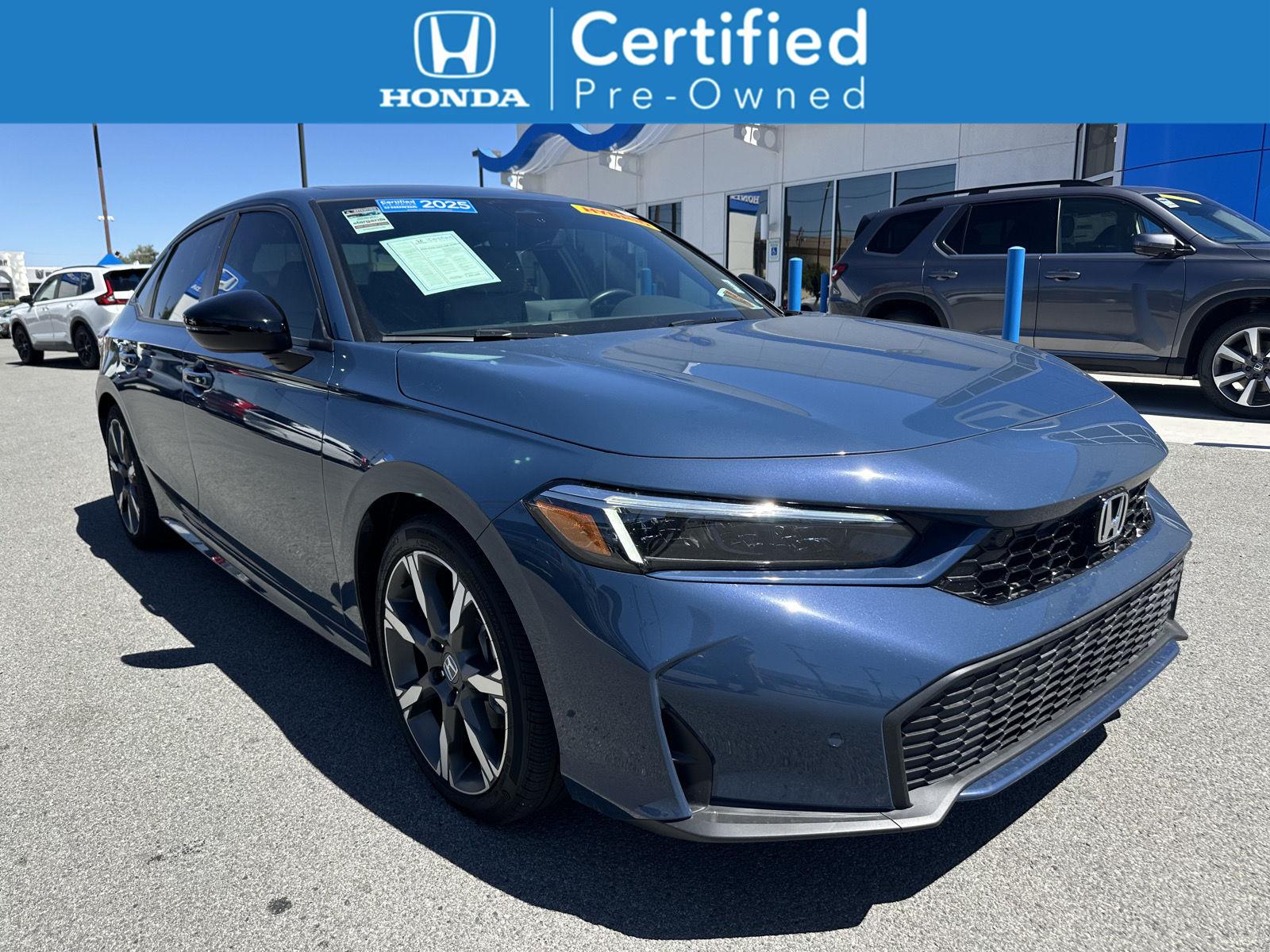 Blue Lagoon Pearl 2025 Honda Civic Hybrid Sedan Front-Wheel Drive Continuously Variable Transmission