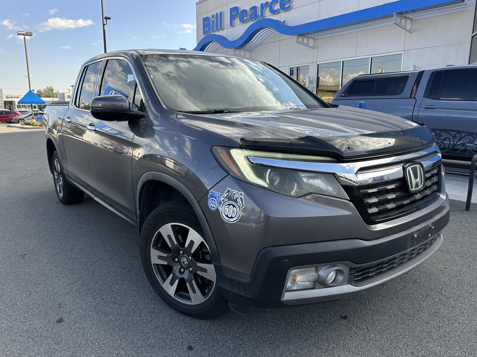 Gray (Modern Steel Metallic) 2017 Honda Ridgeline Pickup Truck All-Wheel Drive Automatic