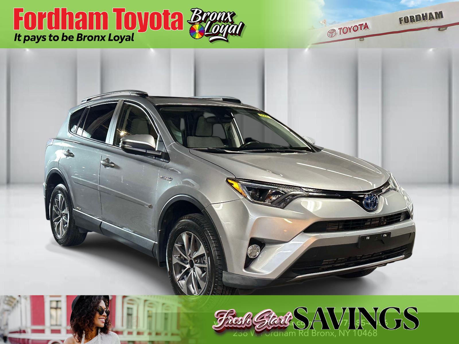 Silver Sky Metallic 2018 Toyota RAV4 Hybrid XLE AWD SUV / Crossover All-Wheel Drive Continuously Variable Transmission