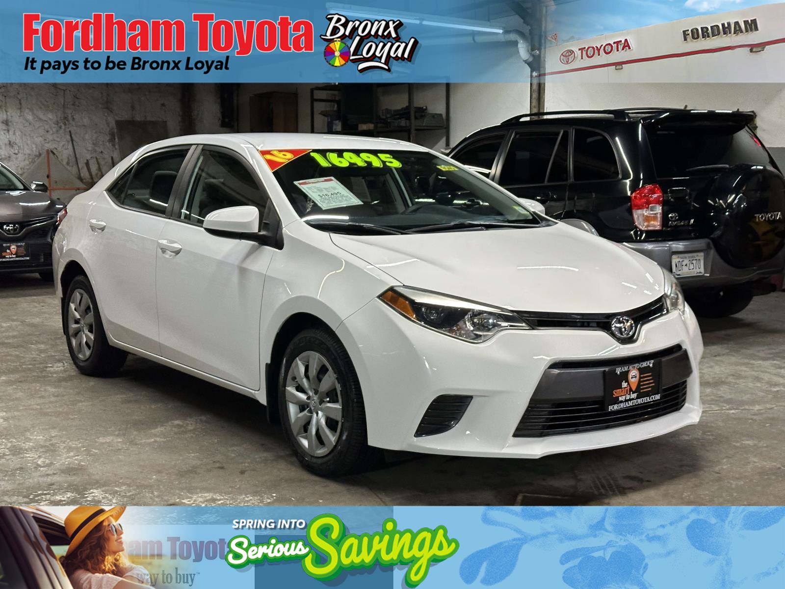 Super White 2016 Toyota Corolla LE Sedan Front-Wheel Drive Automatic