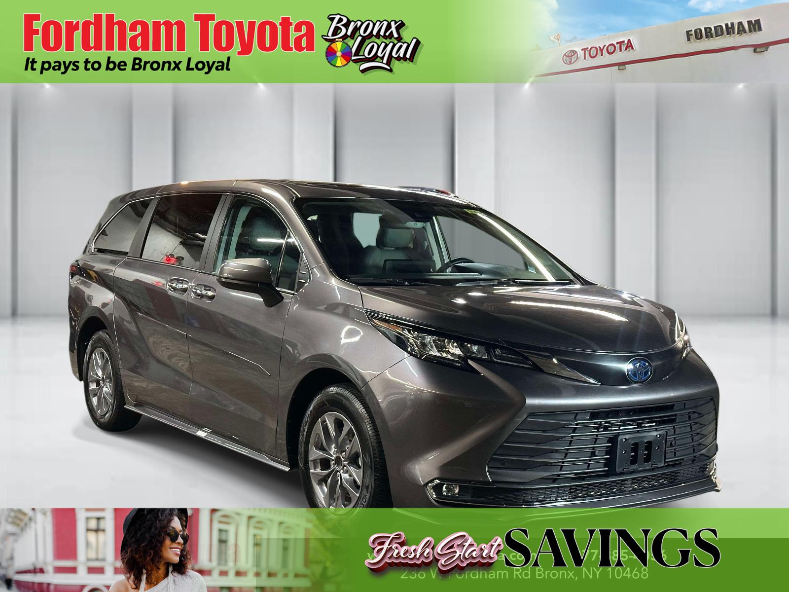Predawn Gray Mica 2023 Toyota Sienna XLE 7-Passenger FWD Minivan Front-Wheel Drive Continuously Variable Transmission