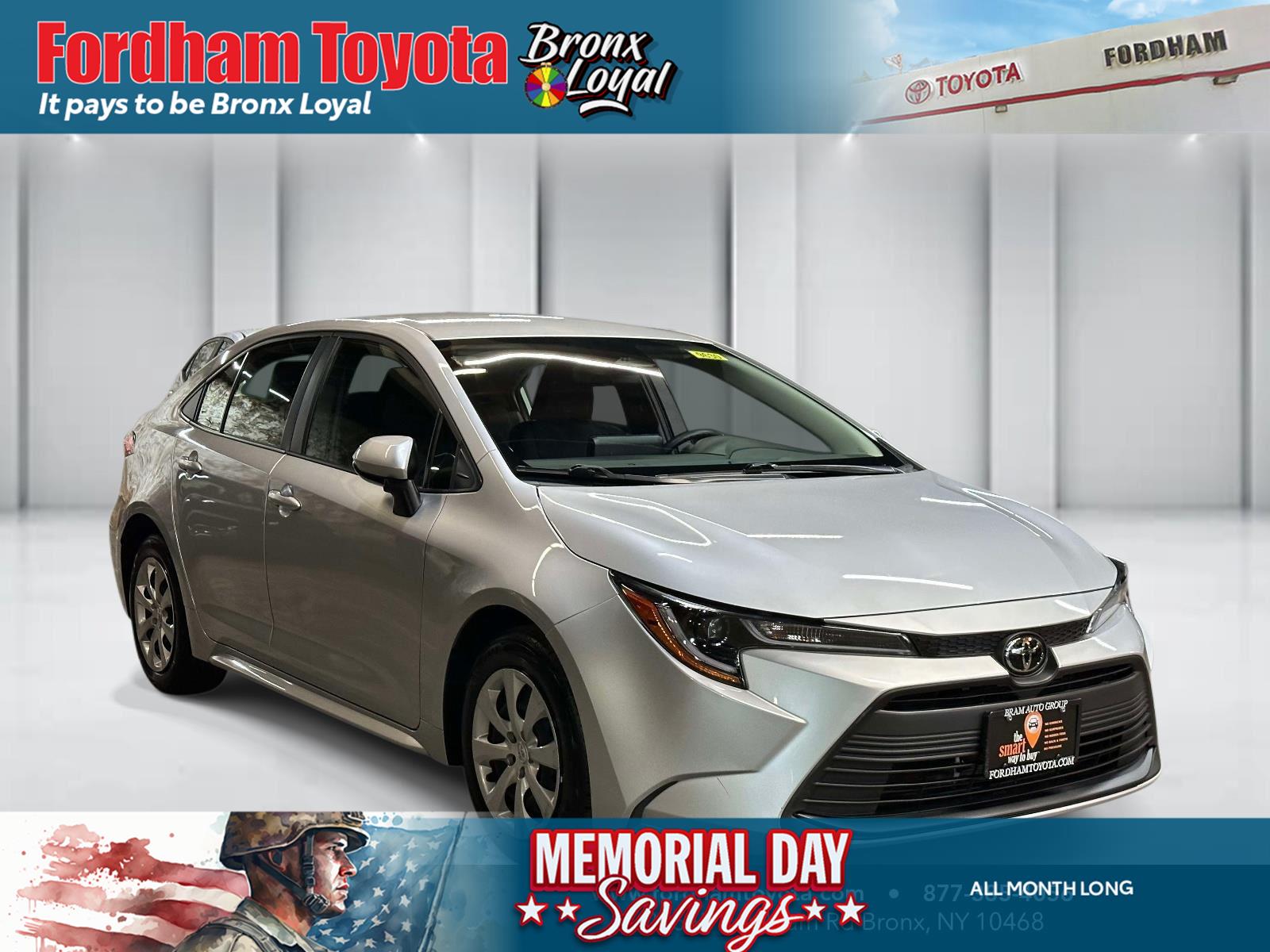 Classic Silver Metallic 2023 Toyota Corolla LE FWD Sedan Front-Wheel Drive Continuously Variable Transmission