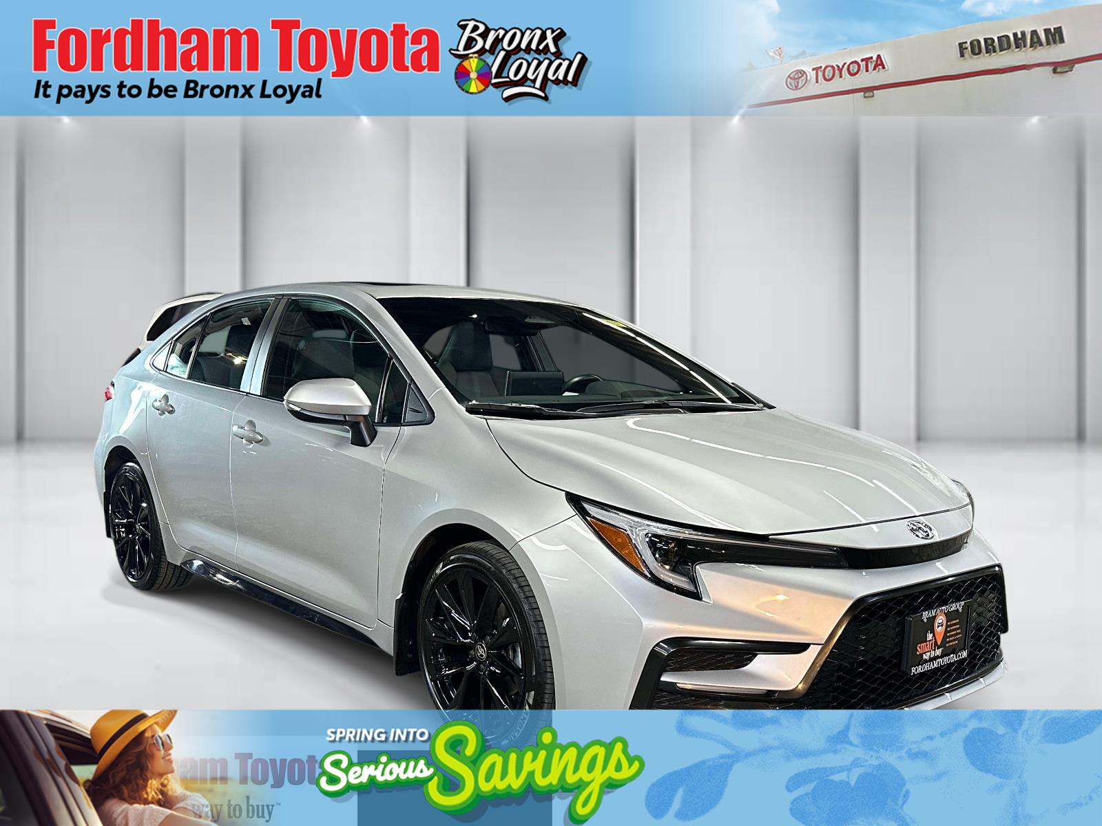 Classic Silver Metallic 2025 Toyota Corolla SE FWD Sedan Front-Wheel Drive Continuously Variable Transmission