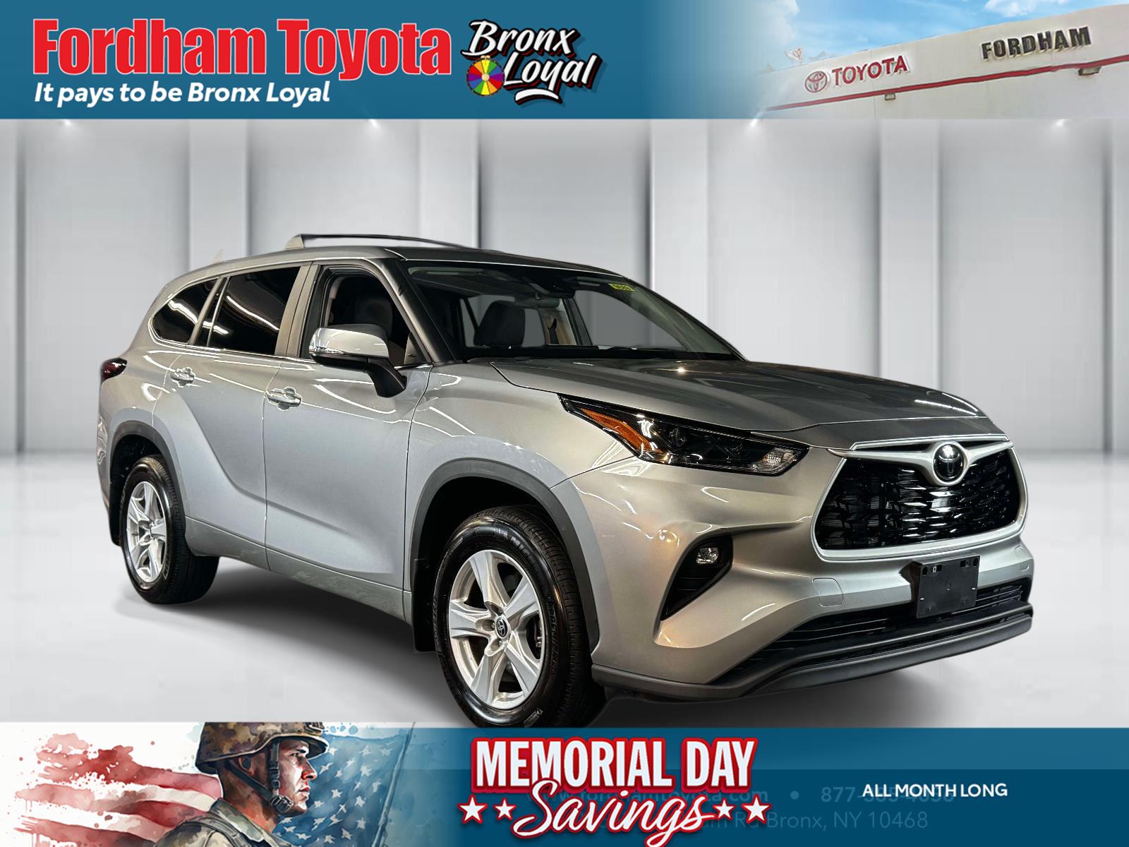 Celestial Silver Metallic 2024 Toyota Highlander LE AWD SUV / Crossover All-Wheel Drive Automatic