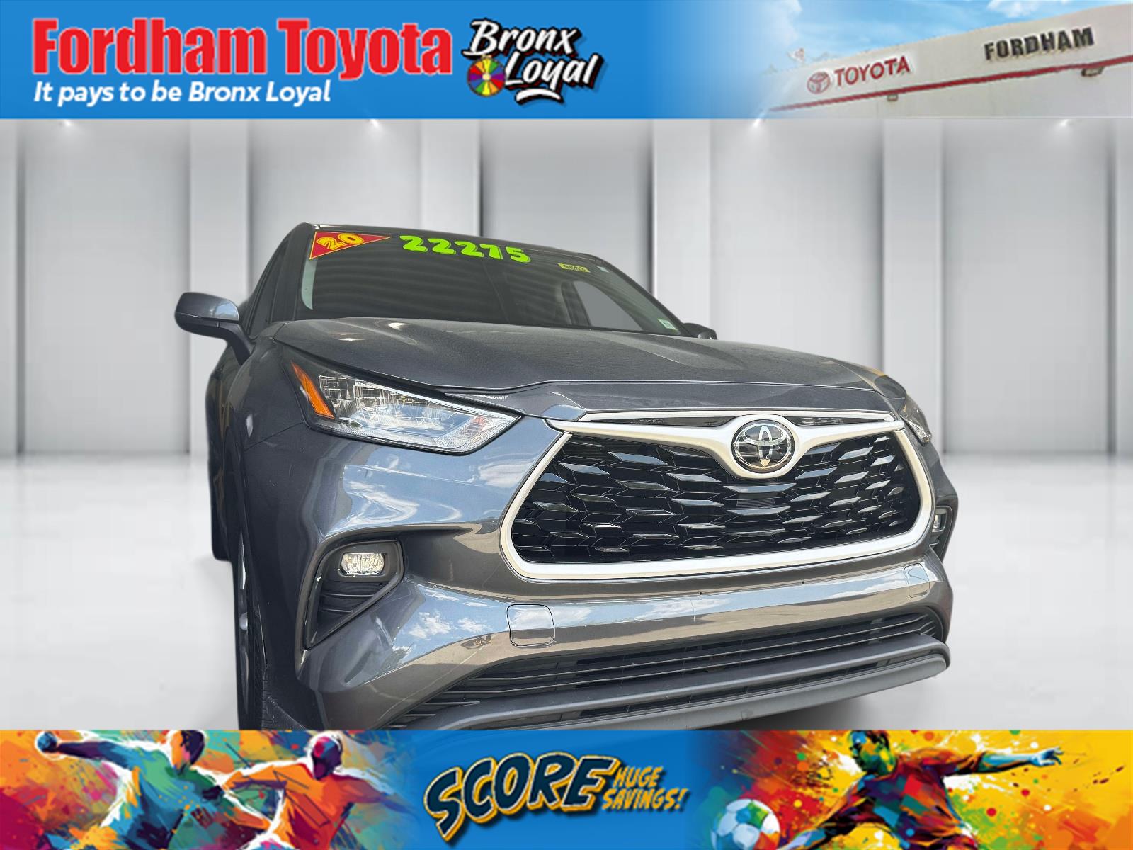 Magnetic Gray Metallic 2020 Toyota Highlander LE AWD SUV / Crossover All-Wheel Drive Automatic